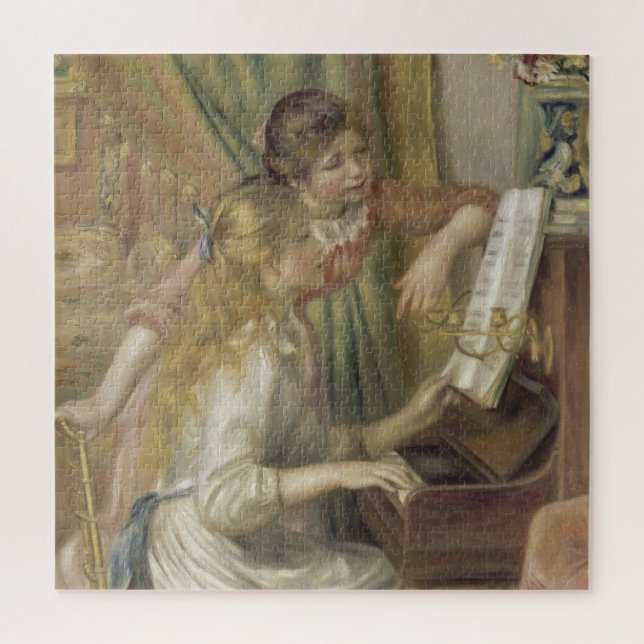 Girls at the Piano Renoir Impressionist Painting Jigsaw Puzzle (Vertical)