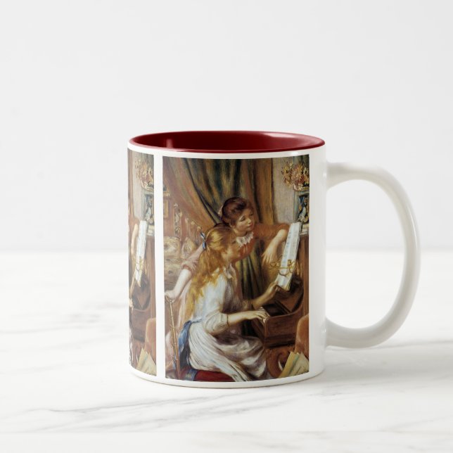 Girls at the Piano Two-Tone Coffee Mug (Right)