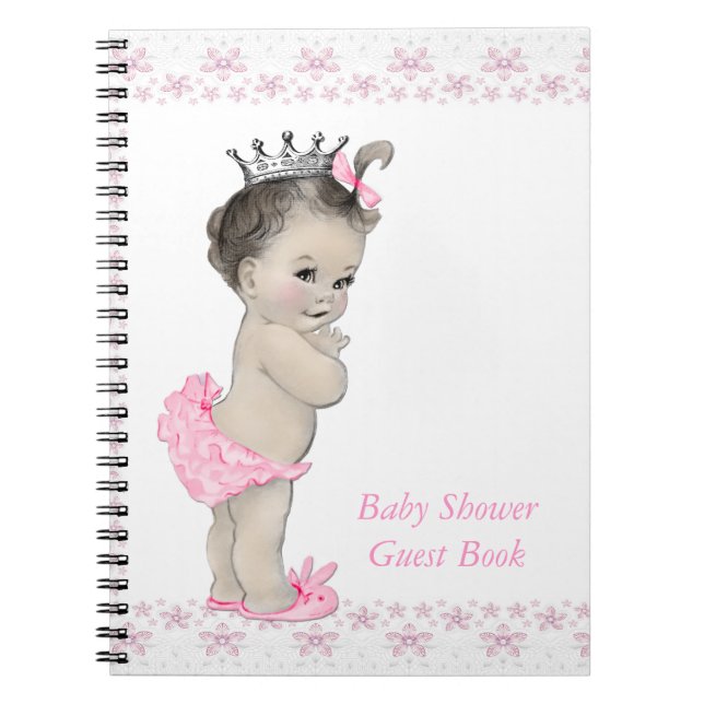 Girls Baby Shower Guest Book (Front)
