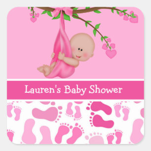 Girl's Baby Shower Stickers