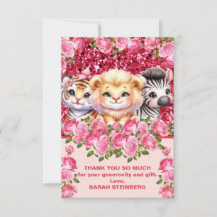 Girl's Baby Shower Thank You Cards