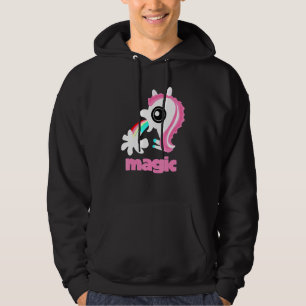 Girls  Back To School Rainbow Barf Magic Unicorn A Hoodie