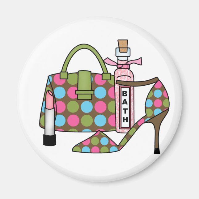 Girls Bags and Shoes Three Magnet (Front)