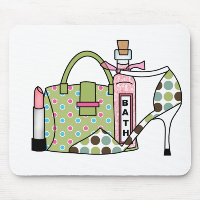 Girls Bags and Shoes Two Mouse Mat (Front)