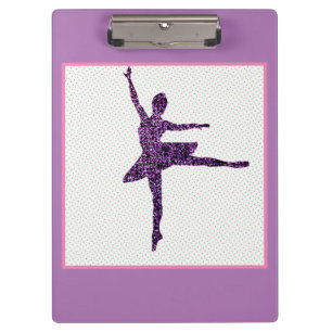 Girls Ballet Dancer Pastel Personalised Clipboard