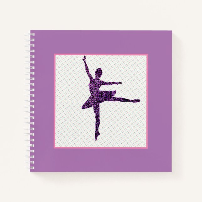 Girls Ballet Dancer Pastel Personalised Notebook (Front)