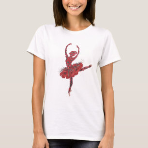 Girls Ballet Recitals Ballerina Floral Dance Pract T-Shirt