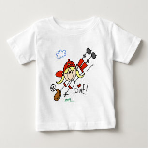 Girls Baseball Dive Tshirts and Gifts