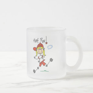 Girl's Baseball Home Run Tshirts and Gifts Frosted Glass Coffee Mug