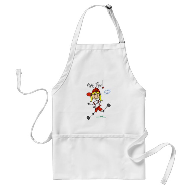 Girl's Baseball Home Run Tshirts and Gifts Standard Apron (Front)