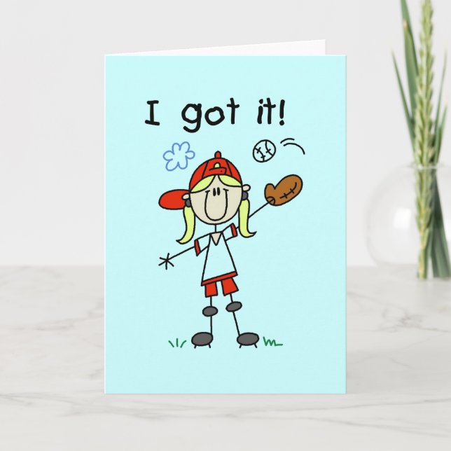 Girls Baseball I Got It Tshirts and Gifts Card (Front)
