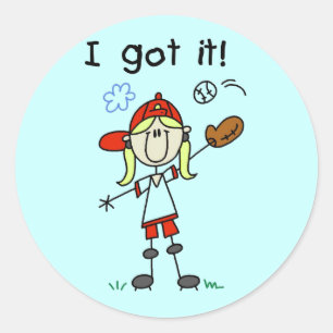 Girls Baseball I Got It Tshirts and Gifts Classic Round Sticker