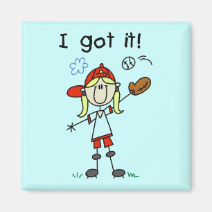 Girls Baseball I Got It Tshirts and Gifts Magnet