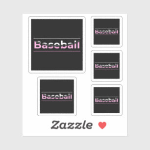 Girls Baseball - Pink Geometric Typography