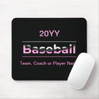 Girls Baseball - Pink Geometric Typography