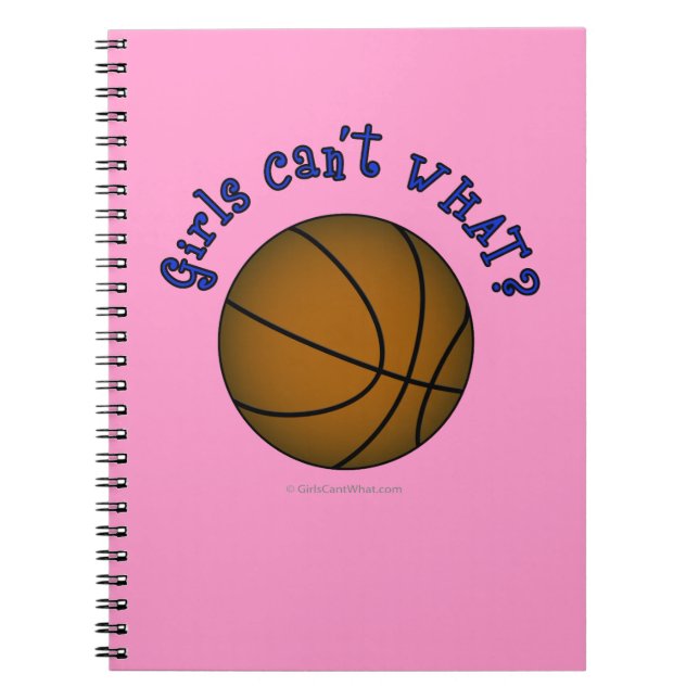 Girls Basketball - Brown/Blue Notebook (Front)