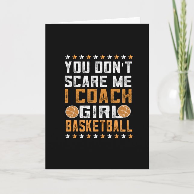 Girls Basketball Coach | Basketball lover Card (Front)