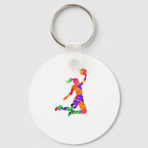 Girls Basketball For Basketball Fan And Basketball Key Ring