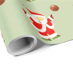 Girls Basketball Holiday Gift Wrapping Paper