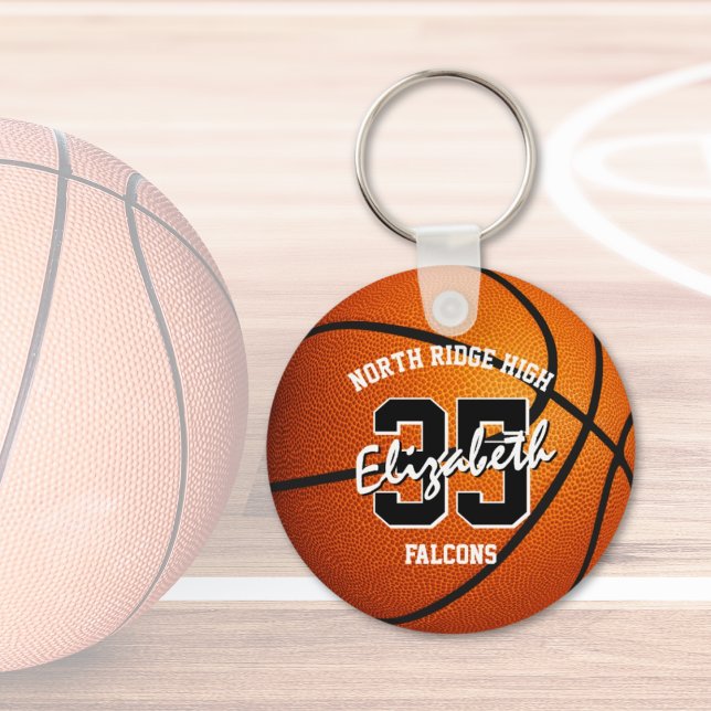 girls' basketball keychain w team name (Creator Uploaded)