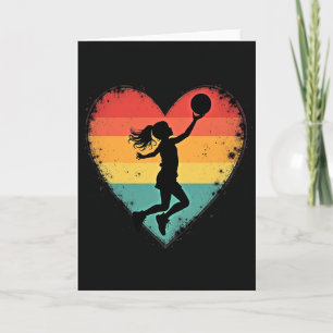 Girls Basketball Love Card