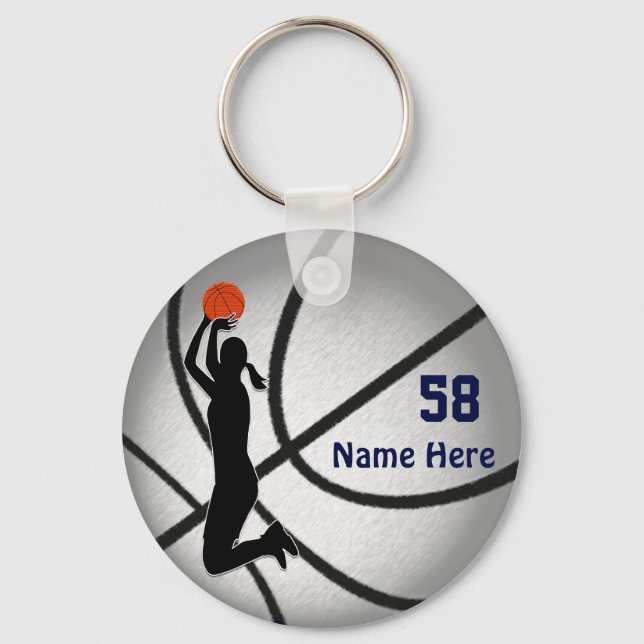 Girls, Basketball Party Favour Ideas, Basketball Key Ring (Front)