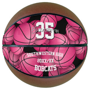 girls basketball team pink black commemorative
