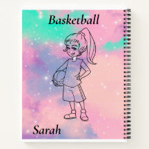 Girls Basketball With Watercolor background Girl