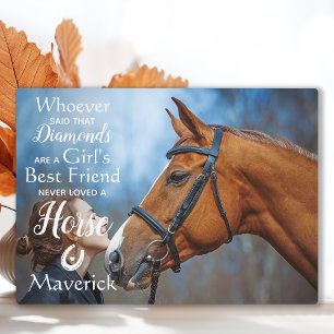 Girl's Best Friend Equestrian Horse Lover Photo Plaque
