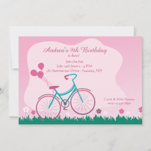 Girl's Bicycle Invitation