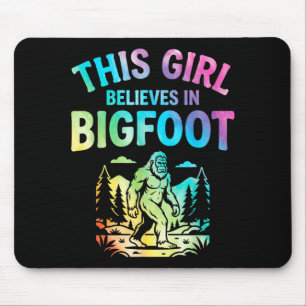 Girls bigfoot believer tie dye sasquatch cryptid mouse mat