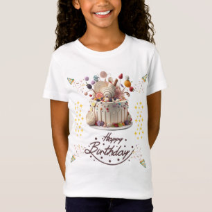 Girls' Birthday Cake T-Shirt