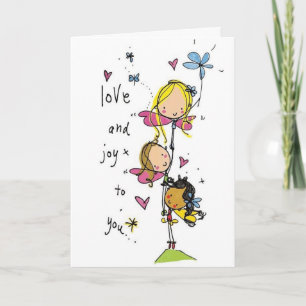 Girls Birthday Card - Fairies