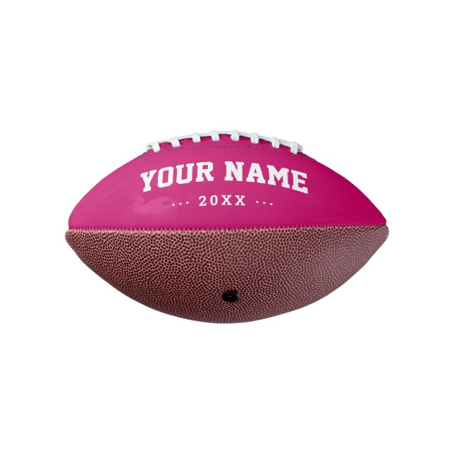 Girls Birthday gift idea custom pink mini football American Football (Rotated 270)