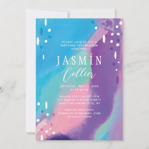 Girls Birthday Invitation Colourful Fun