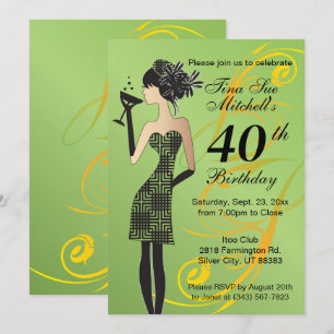Girls Birthday Party   DIY Age Invitation