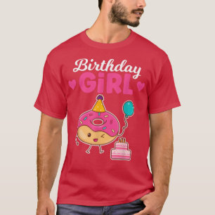 Girls Birthday Party Doughnut Lover T-Shirt