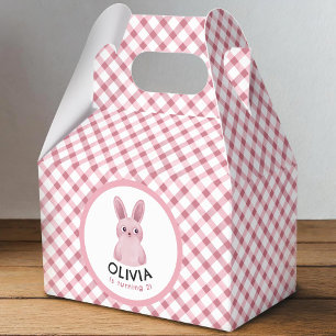 Girl's Birthday party with pink baby bunny Favour Box
