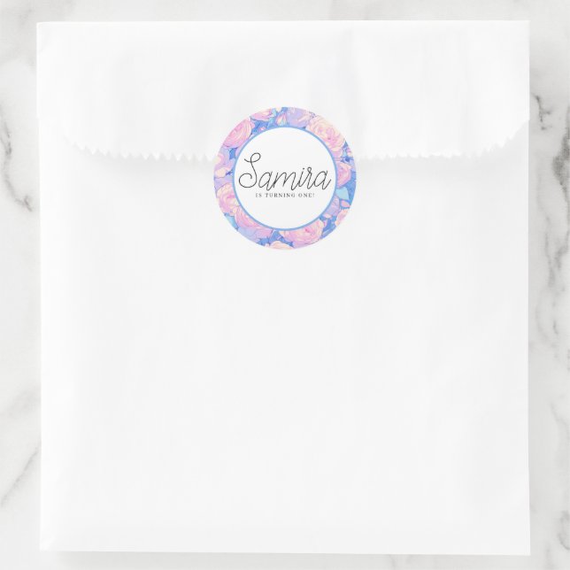 Girl's Birthday Pastel LoFi Floral Sticker (Bag)