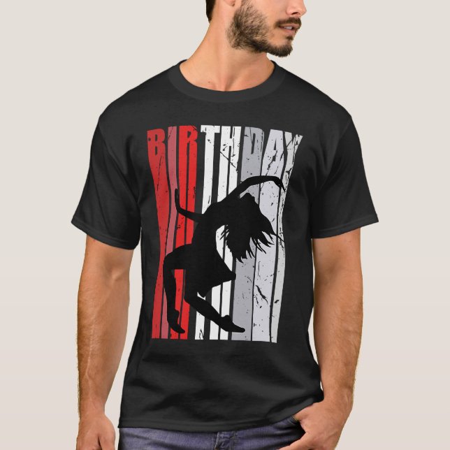 Girls Birthday Red Dance Dancer Expressive Music L T-Shirt (Front)