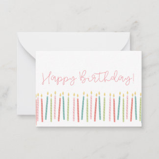 Girls Birthday Tag Card