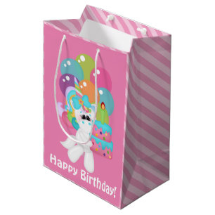 girls Birthday unicorn medium gift bag