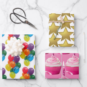 Girls Birthday Wrapping Paper Sheet