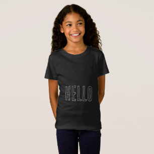 Girl's Black T-Shirt with HELLO/ GOODBYE