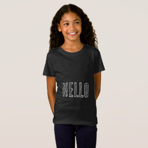 Girl's Black T-Shirt with HELLO/ GOODBYE