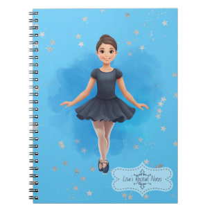 Girl's Blue ballet dancer Notebook