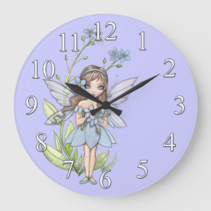 Girls Blue Fairy Forget Me Not Flower Clock