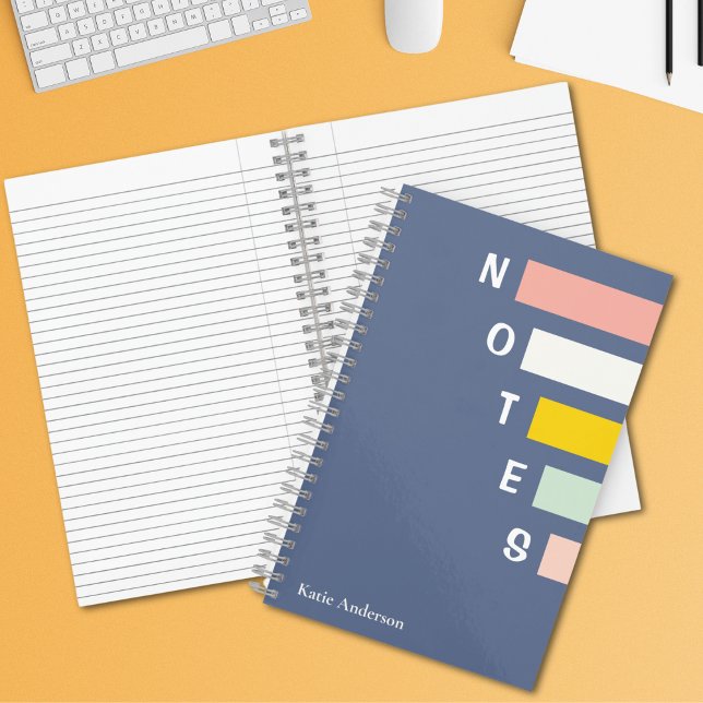 Girls Blue Monogrammed Full Name Notes Notebook (Creator Uploaded)