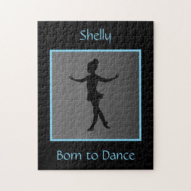 Girls "Born to Dance" Personalised Jigsaw Puzzle (Vertical)
