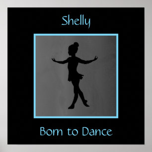 Girls "Born to Dance" Personalised Poster